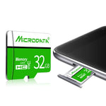Carte mémoire MICRODATA 16 Go U1 verte et blanche TF (Micro SD), 16 Go