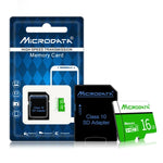 Carte mémoire MICRODATA 16 Go U1 verte et blanche TF (Micro SD), 16 Go