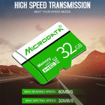 Carte mémoire MICRODATA 16 Go U1 verte et blanche TF (Micro SD), 16 Go