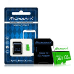 Carte mémoire MICRODATA 128 Go U3 verte et blanche TF (Micro SD), 128 Go