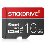 Carte mémoire microSD STICKDRIVE 16 Go U1 à lignes blanches, rouge et noir, 16 Go