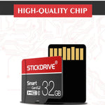 Carte mémoire microSD STICKDRIVE 16 Go U1 à lignes blanches, rouge et noir, 16 Go
