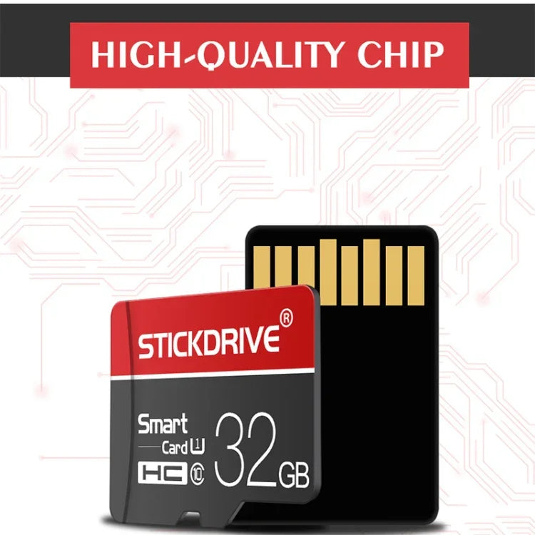 Carte mémoire microSD STICKDRIVE 64 Go U3 White Line rouge et noire, 64 Go