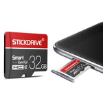 Carte mémoire microSD STICKDRIVE 128 Go U3 White Line rouge et noire, 128 Go