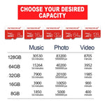 Carte mémoire MicroSD (TF) Microdrive 64 Go Classe 10 Haute Vitesse, 64 Go