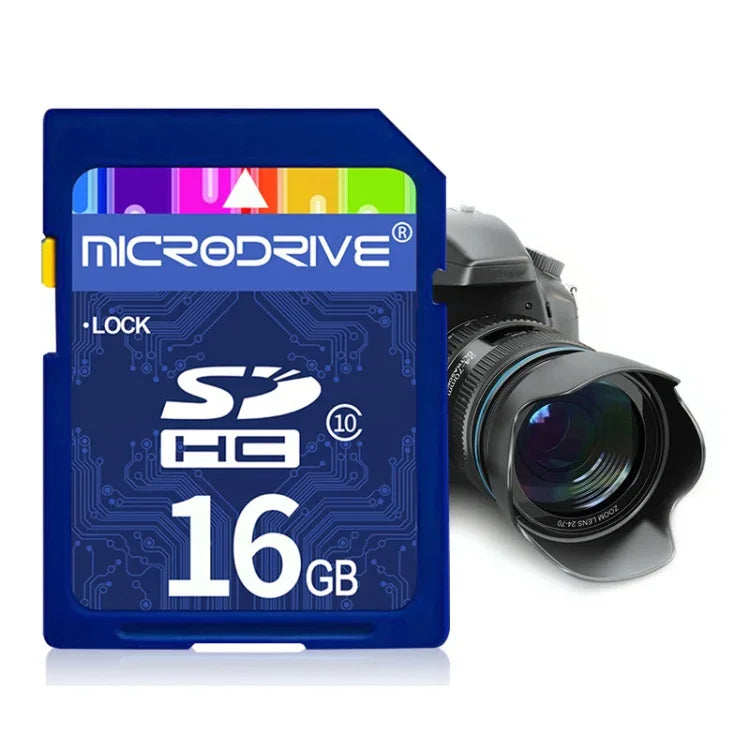 Carte mémoire SD Microdrive 16 Go haute vitesse classe 10 pour tous les appareils numériques dotés d'un emplacement pour carte SD, 16 Go