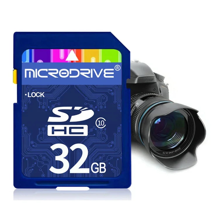 Carte mémoire SD Microdrive 32 Go haute vitesse classe 10 pour tous les appareils numériques dotés d'un emplacement pour carte SD, 32 Go