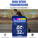 Carte mémoire SD Microdrive 32 Go haute vitesse classe 10 pour tous les appareils numériques dotés d'un emplacement pour carte SD, 32 Go