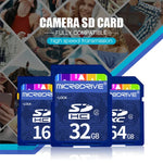 Carte mémoire SD Microdrive 32 Go haute vitesse classe 10 pour tous les appareils numériques dotés d'un emplacement pour carte SD, 32 Go