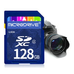 Carte mémoire SD Microdrive 128 Go haute vitesse classe 10 pour tous les appareils numériques dotés d'un emplacement pour carte SD, 128 Go