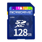 Carte mémoire SD Microdrive 128 Go haute vitesse classe 10 pour tous les appareils numériques dotés d'un emplacement pour carte SD, 128 Go