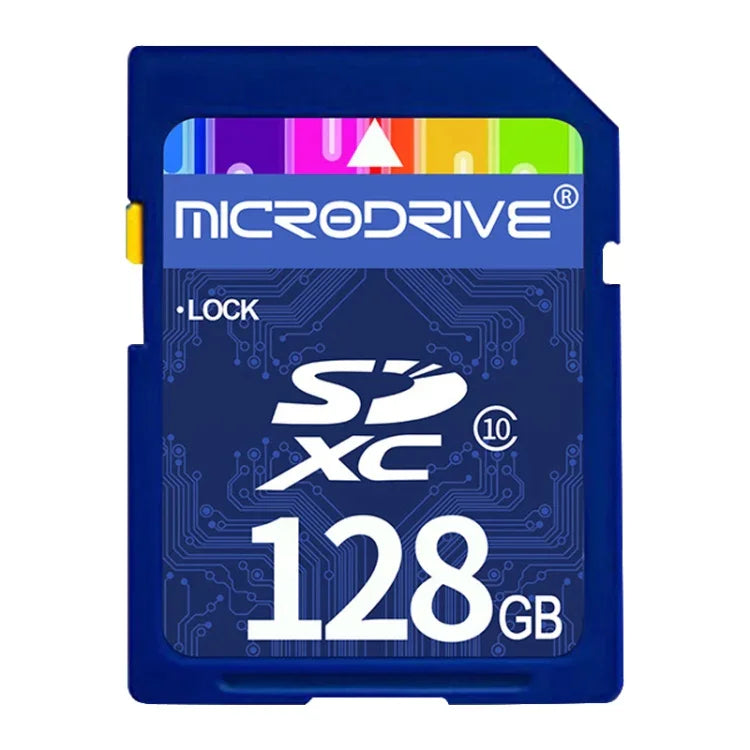Carte mémoire SD Microdrive 128 Go haute vitesse classe 10 pour tous les appareils numériques dotés d'un emplacement pour carte SD, 128 Go