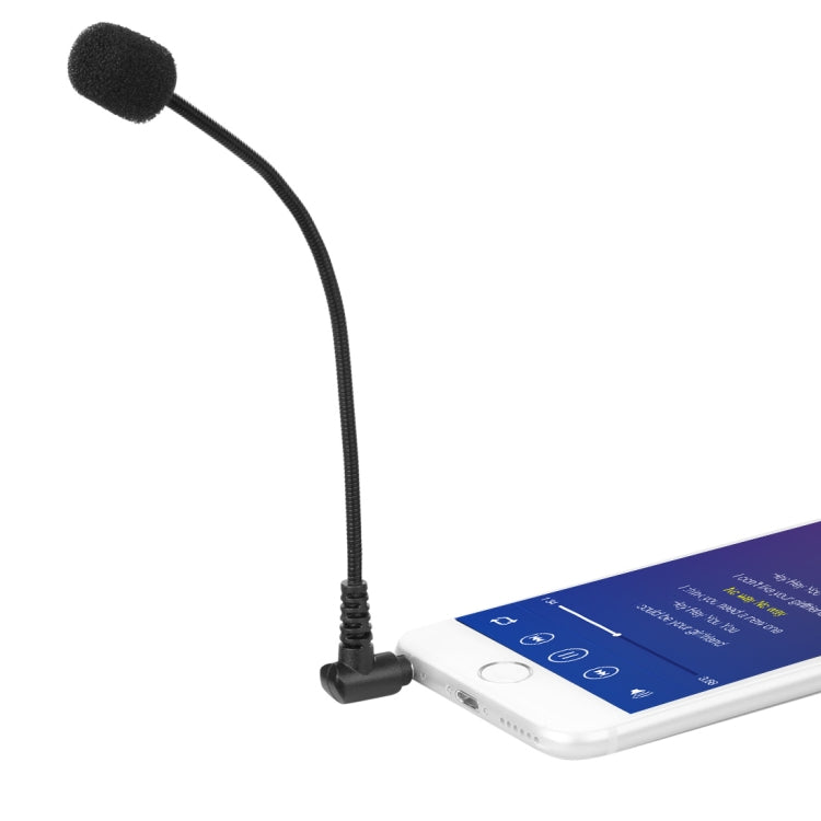 Microphone condensateur omnidirectionnel BOYA BY-UM4 avec prise 3,5 mm pour spectacle en direct, mini micro flexible pour iPhone, Galaxy, Huawei, LG et autres smartphones
