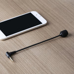 Microphone condensateur omnidirectionnel BOYA BY-UM4 avec prise 3,5 mm pour spectacle en direct, mini micro flexible pour iPhone, Galaxy, Huawei, LG et autres smartphones