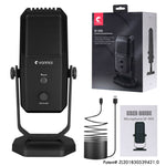 Microphone à condensateur de studio Yanmai SF-900 multifonction à quatre directivités avec support de bureau