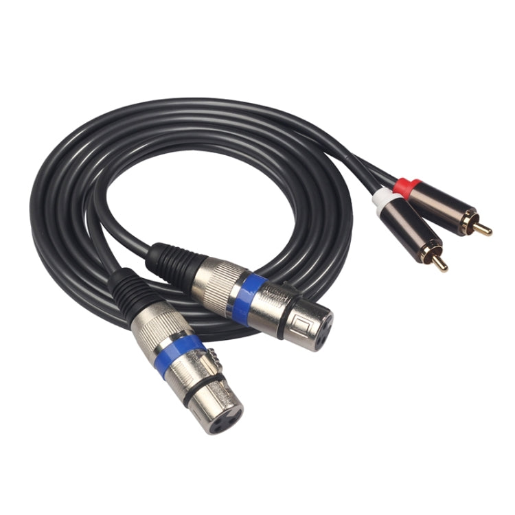 Câble audio 2 RCA mâle vers 2 XLR 3 broches femelles, longueur : 1,5 m, 366156-15 2 RCA mâle vers 2 XLR 3 broches femelles