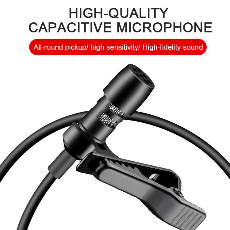 Microphone lavalier à condensateur à réduction de bruit intelligente YICHUANG YC-LM10 USB-C / Type-C, longueur du câble : 1,5 m, YC-LM10