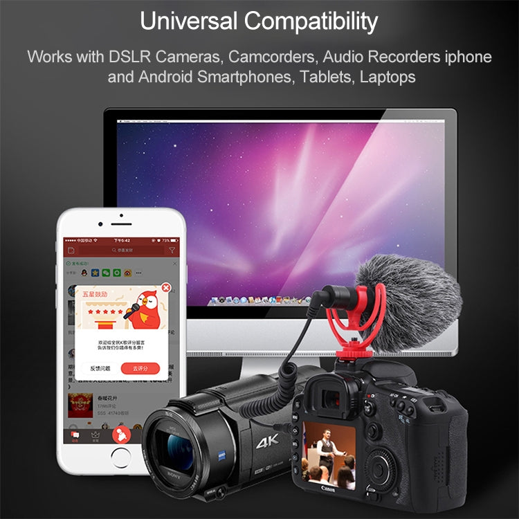 Microphone portable à réduction de bruit à port 3,5 mm YICHUANG YC-VM100
