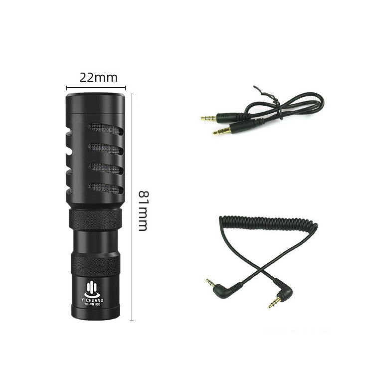 Microphone portable à réduction de bruit à port 3,5 mm YICHUANG YC-VM100