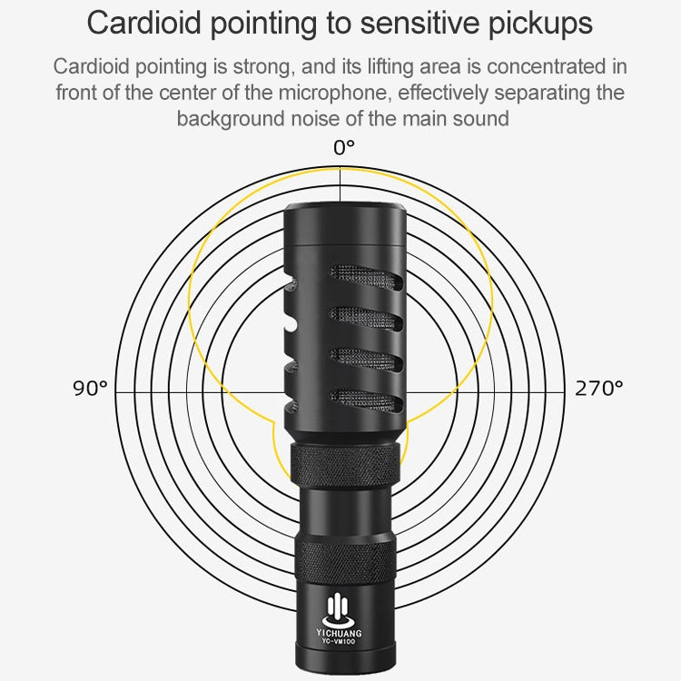 Microphone portable à réduction de bruit à port 3,5 mm YICHUANG YC-VM100