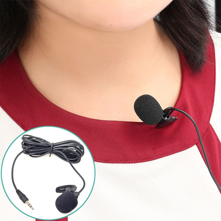 ZJ002MR Stéréo prise droite 3,5 mm Microphone filaire lavalier pour interprète sans fil, guide touristique, pare-soleil de voiture, longueur : 3 m, Stéréo 3,5 mm