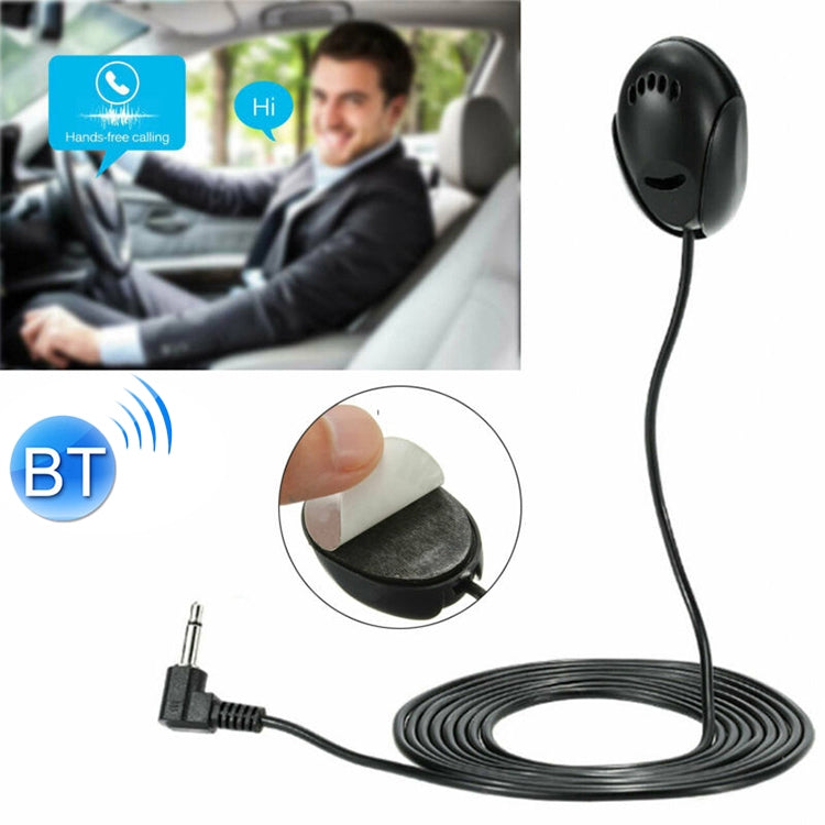 ZJ010MR Mono prise coudée 3,5 mm Microphone Bluetooth externe pour haut-parleur GPS de navigation voiture, longueur : 3 m, 3,5 mm