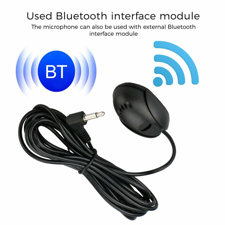 ZJ010MR Mono prise coudée 3,5 mm Microphone Bluetooth externe pour haut-parleur GPS de navigation voiture, longueur : 3 m, 3,5 mm