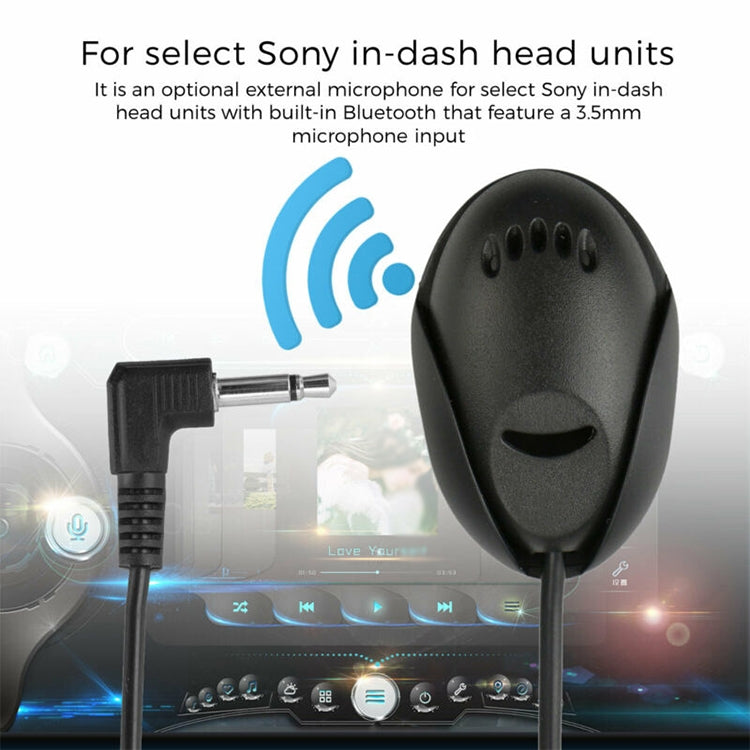 ZJ010MR Mono prise coudée 3,5 mm Microphone Bluetooth externe pour haut-parleur GPS de navigation voiture, longueur : 3 m, 3,5 mm