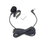 Microphone lavalier mono à clipser autocollant ZJ025MR pour GPS voiture / audio DVD Bluetooth externe, longueur de câble : 3 m, prise coudée 2,5 mm à 90 degrés, prise coudée mono 2,5 mm