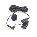 Microphone lavalier mono à clipser autocollant ZJ025MR pour GPS voiture / audio DVD Bluetooth externe, longueur de câble : 3 m, prise coudée 2,5 mm à 90 degrés, prise coudée mono 2,5 mm
