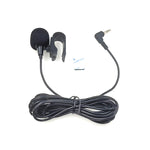 Microphone lavalier stéréo à clipser autocollant ZJ025MR pour GPS voiture / audio DVD Bluetooth externe, longueur de câble : 3 m, prise coudée 2,5 mm à 90 degrés, prise coudée stéréo 2,5 mm