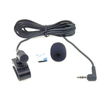 Microphone lavalier stéréo à clipser autocollant ZJ025MR pour GPS voiture / audio DVD Bluetooth externe, longueur de câble : 3 m, prise coudée 2,5 mm à 90 degrés, prise coudée stéréo 2,5 mm