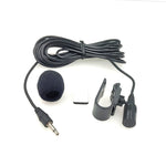 Microphone lavalier mono à clipser autocollant ZJ025MR prise 2,5 mm pour GPS voiture / audio DVD Bluetooth externe, longueur de câble : 3 m, prise mono 2,5 mm