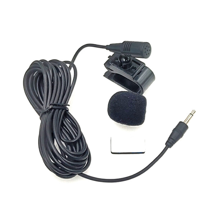 Microphone lavalier mono à clipser autocollant ZJ025MR prise 2,5 mm pour GPS voiture / audio DVD Bluetooth externe, longueur de câble : 3 m, prise mono 2,5 mm