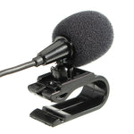 Microphone lavalier mono à clipser autocollant ZJ025MR prise 2,5 mm pour GPS voiture / audio DVD Bluetooth externe, longueur de câble : 3 m, prise mono 2,5 mm