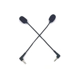Microphone mono ZJ033MR-03 prise angle 3,5 mm 19 cm pour casque de jeu carte son live, prise angle mono 17 cm
