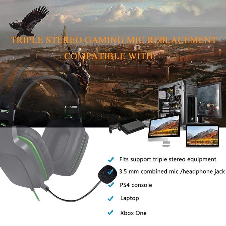 Microphone mono ZJ033MR-03 prise angle 3,5 mm 19 cm pour casque de jeu carte son live, prise angle mono 17 cm
