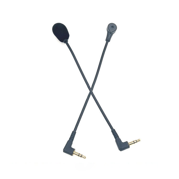 ZJ033MR-03 Casque de jeu avec prise coudée stéréo 3,5 mm de 17 cm, carte son, microphone en direct, prise coudée stéréo de 17 cm