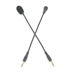 ZJ033MR-03 Casque de jeu avec prise droite mono 3,5 mm de 19 cm, carte son, microphone en direct, prise droite mono de 17 cm