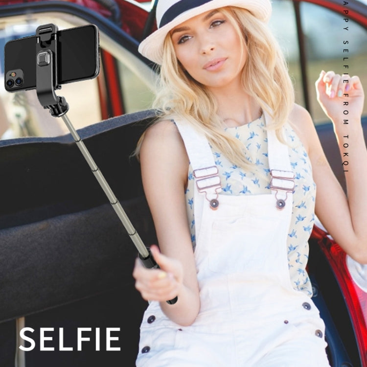 Trépied pliable Bluetooth en alliage d'aluminium L03, bâton de selfie, L03 blanc, L03 noir