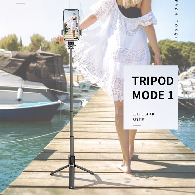 Trépied pliable Bluetooth en alliage d'aluminium L03, bâton de selfie, L03 blanc, L03 noir