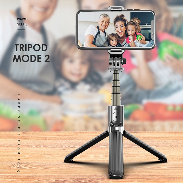 Trépied pliable Bluetooth en alliage d'aluminium L03, bâton de selfie, L03 blanc, L03 noir