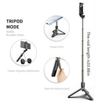 Trépied pliable Bluetooth en alliage d'aluminium L03, bâton de selfie, L03 blanc, L03 noir