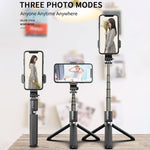 Trépied pliable Bluetooth en alliage d'aluminium L03, bâton de selfie, L03 blanc, L03 noir