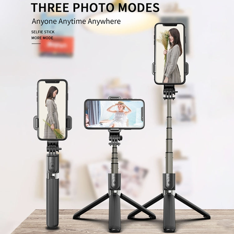 Trépied pliable Bluetooth en alliage d'aluminium L03, bâton de selfie, L03 blanc, L03 noir