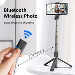Trépied pliable Bluetooth en alliage d'aluminium L03, bâton de selfie, L03 blanc, L03 noir