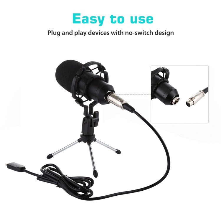 Microphone à condensateur professionnel USB BM-700
