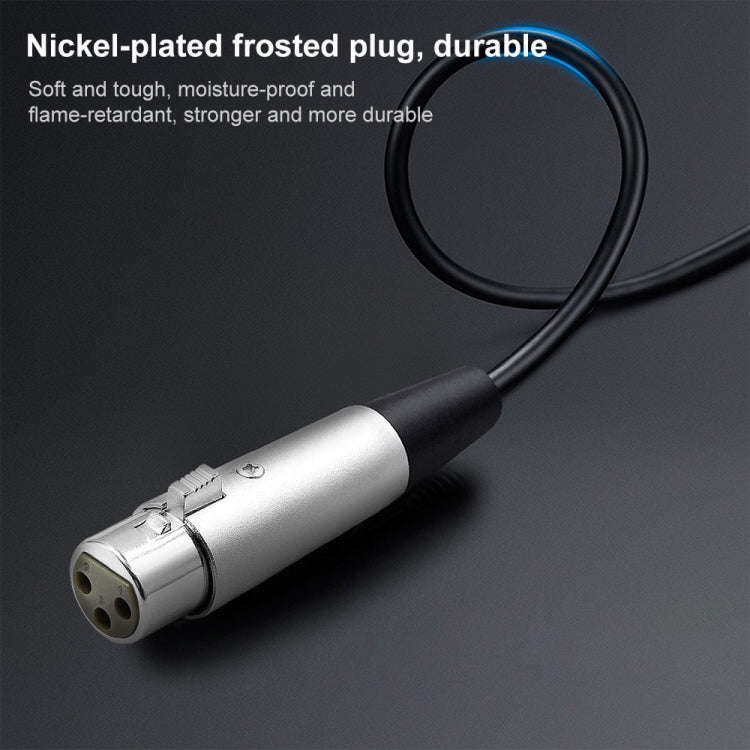 Câble microphone XLR 3 broches femelle vers jack 1/4 pouce (6,35 mm) mono blindé de 10 m, longueur : 10 m