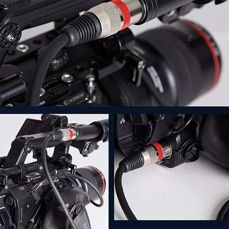 Câble micro audio blindé XLR mâle 3 broches vers XLR femelle, longueur : 1 m (Rouge)