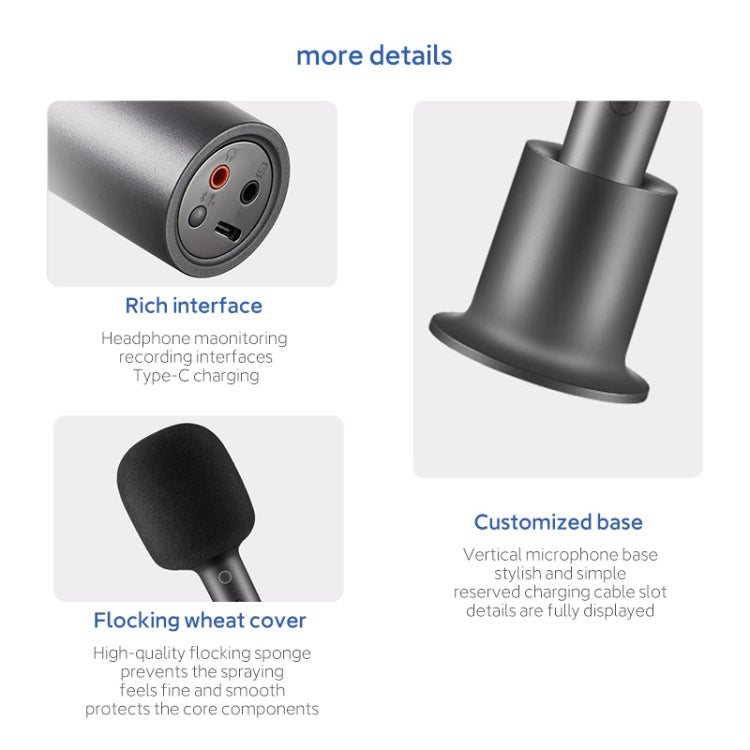 Microphone karaoké stéréo à réduction de bruit Bluetooth 5.1 original Xiaomi Mijia
